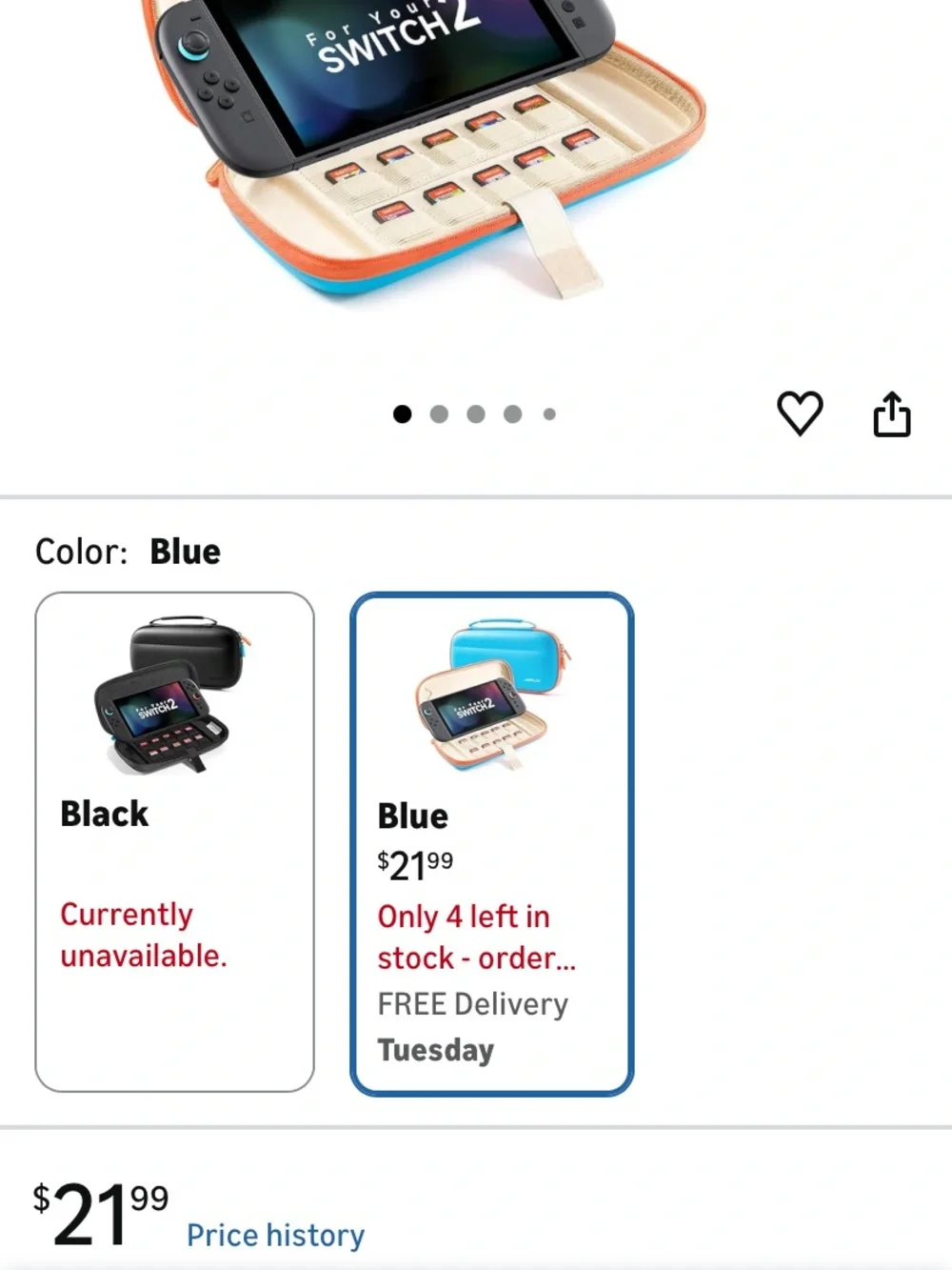 Carrying Case for Nintendo Switch 2 - orange